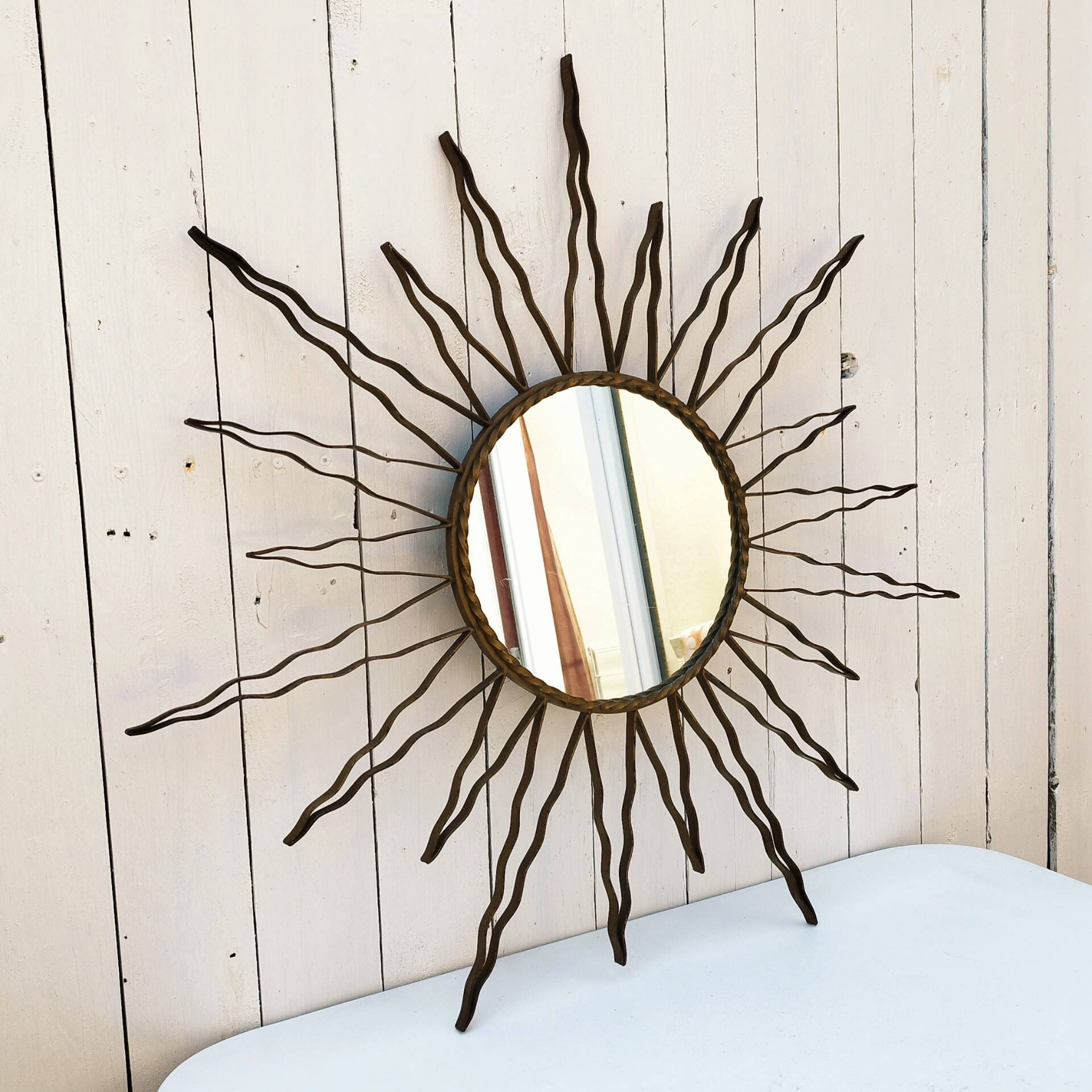 Large vintage 50's designer sun mirror