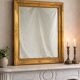 Ancien miroir doré avec glace au mercure, XIXe siècle