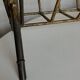 1960 magazine rack faux bamboo in beaten gold iron Italian craftsmanship
