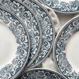 6 flat plates in iron earth “Croix de Lorraine” Saint Amand and Hamage