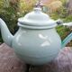 Enamelled sheet metal teapot