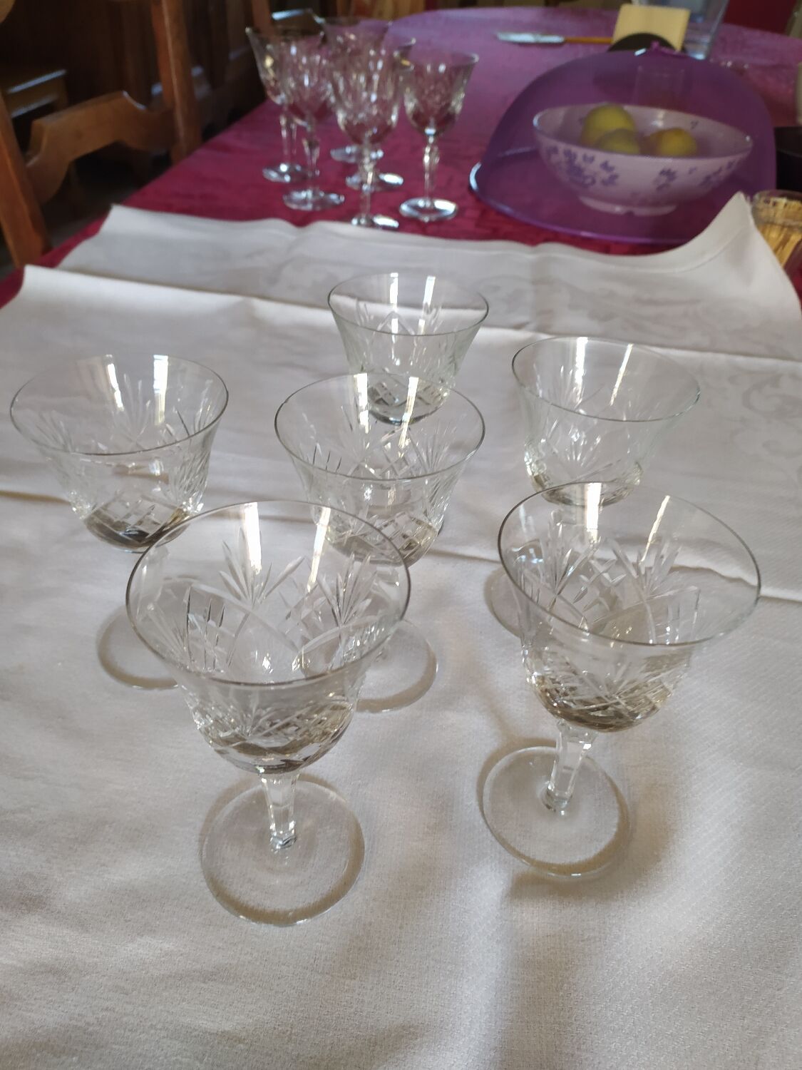 Aperitif glasses from the Bayel crystal factory