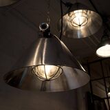 Polnische Industrielampe „Hans“, poliert