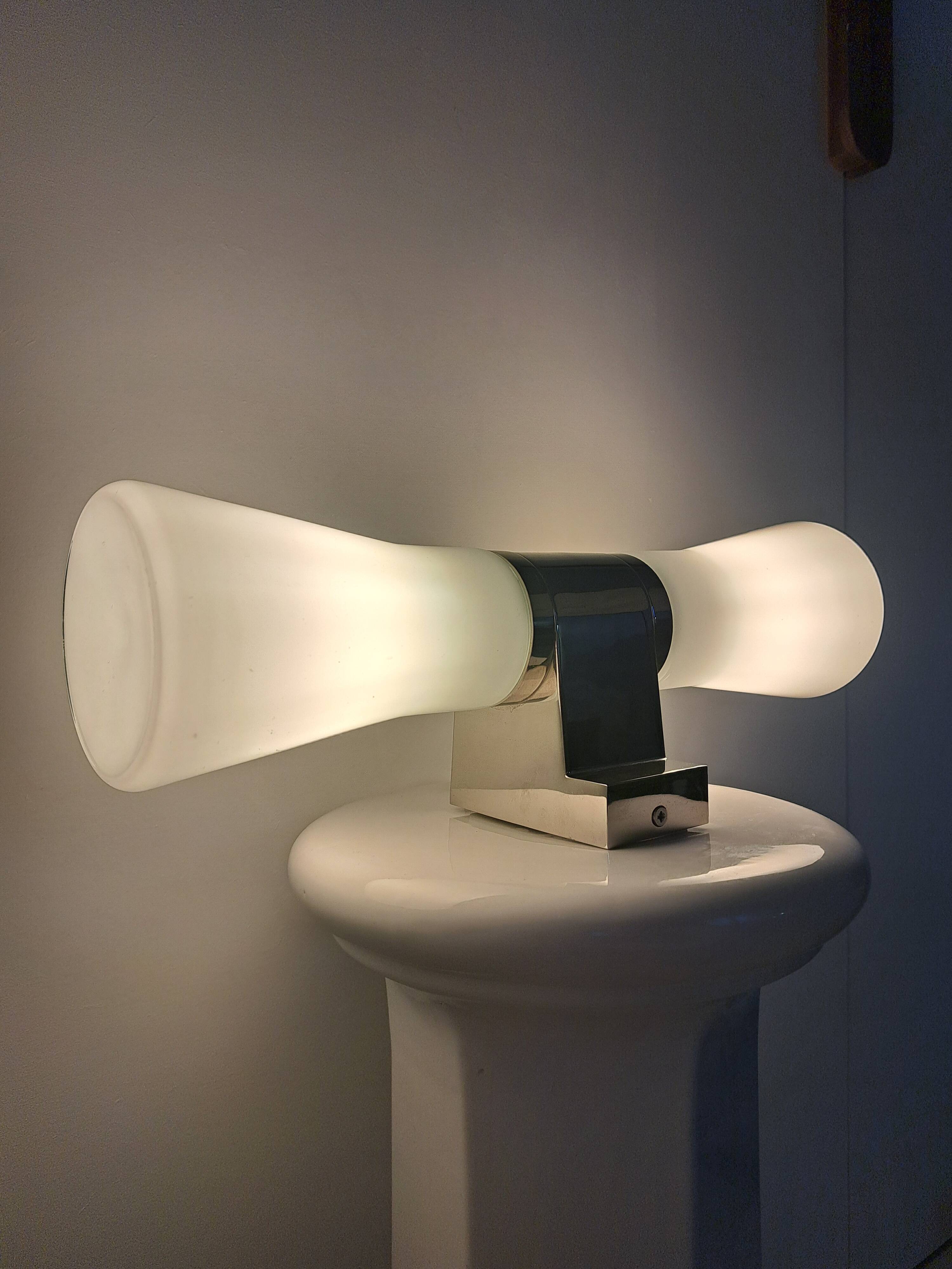 Savern space age bathroom or ambiance wall lamp in glass from Ikea