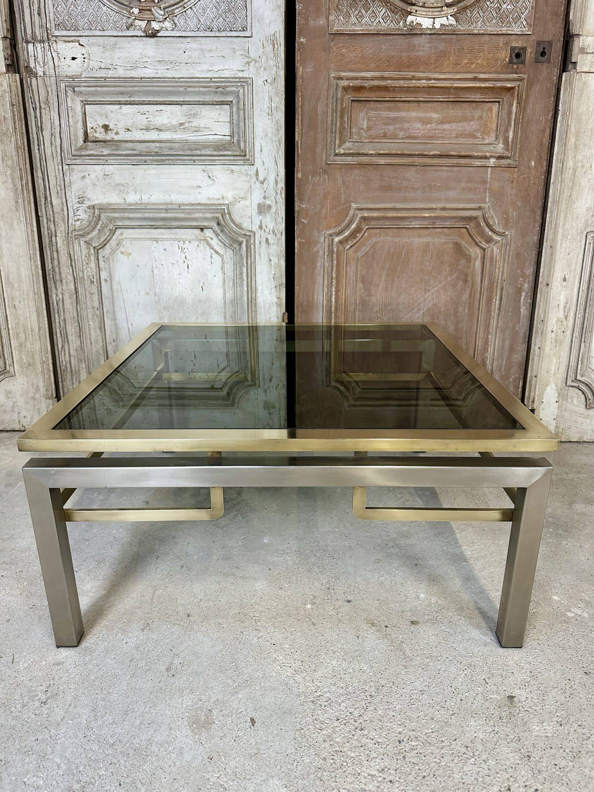 Small square coffee table by Guy Lefèvre for Maison Jansen circa 1970