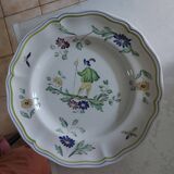 Moustier Longchamp decorative earthenware plate