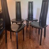 Black leather chairs