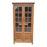 Vitrine art déco en chêne blond