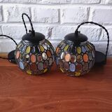 LIMBURG 1970 coloured glass pendant lights, MIRABEL pendants