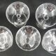 Baccarat Sévigné 5 champagne glasses, engraved crystal, excellent condition, unsigned.