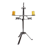 Wrought iron candle holder - France, 20th century