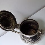 Silver metal teapot