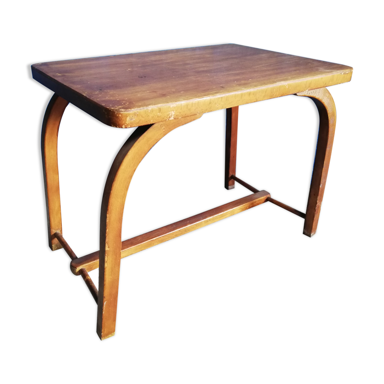 Table d'appoint bois courbé vintage