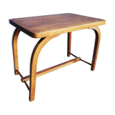 Vintage curved wood side table 50/60 s