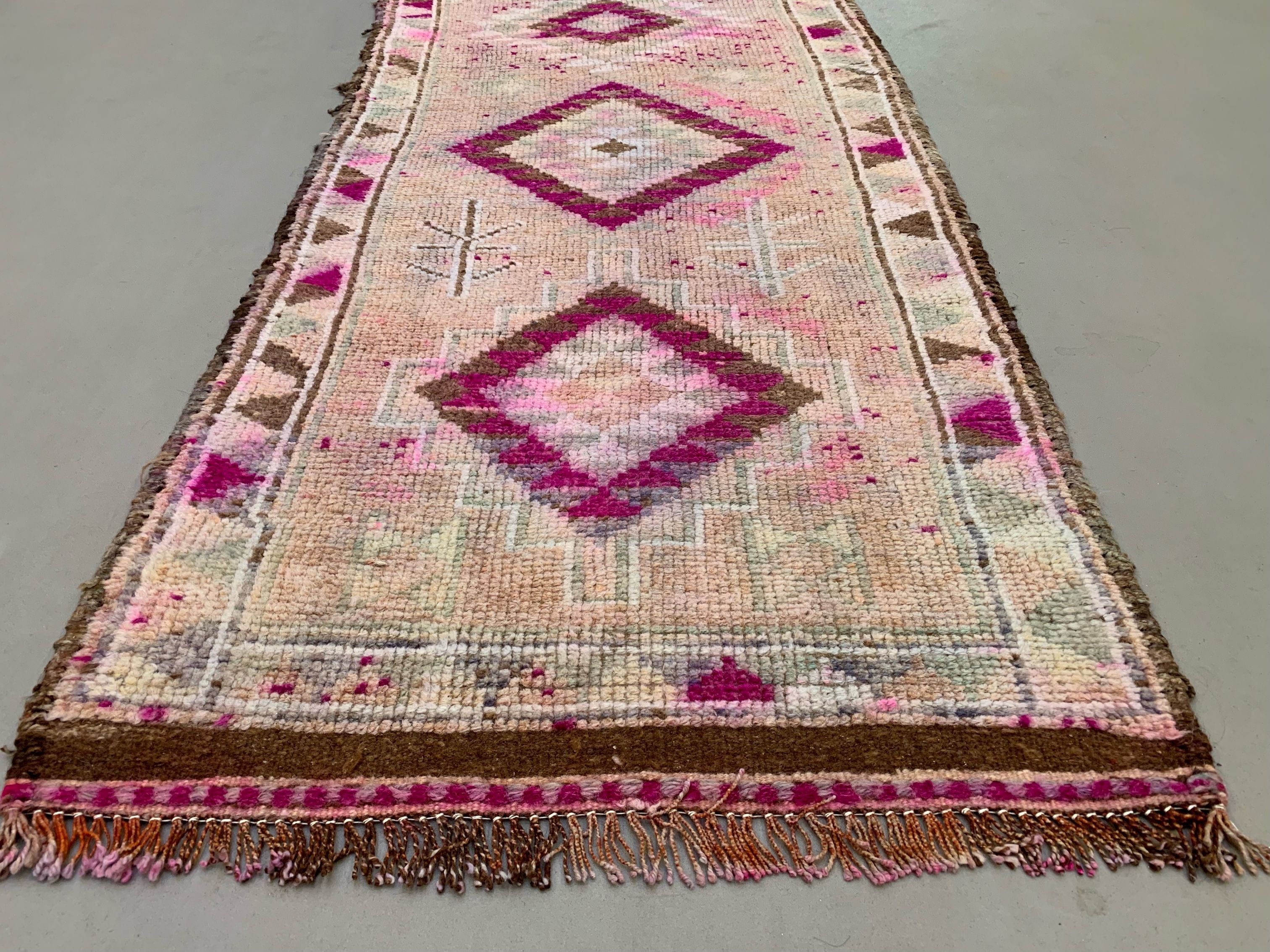 Vintage turkish runner 391x87cm