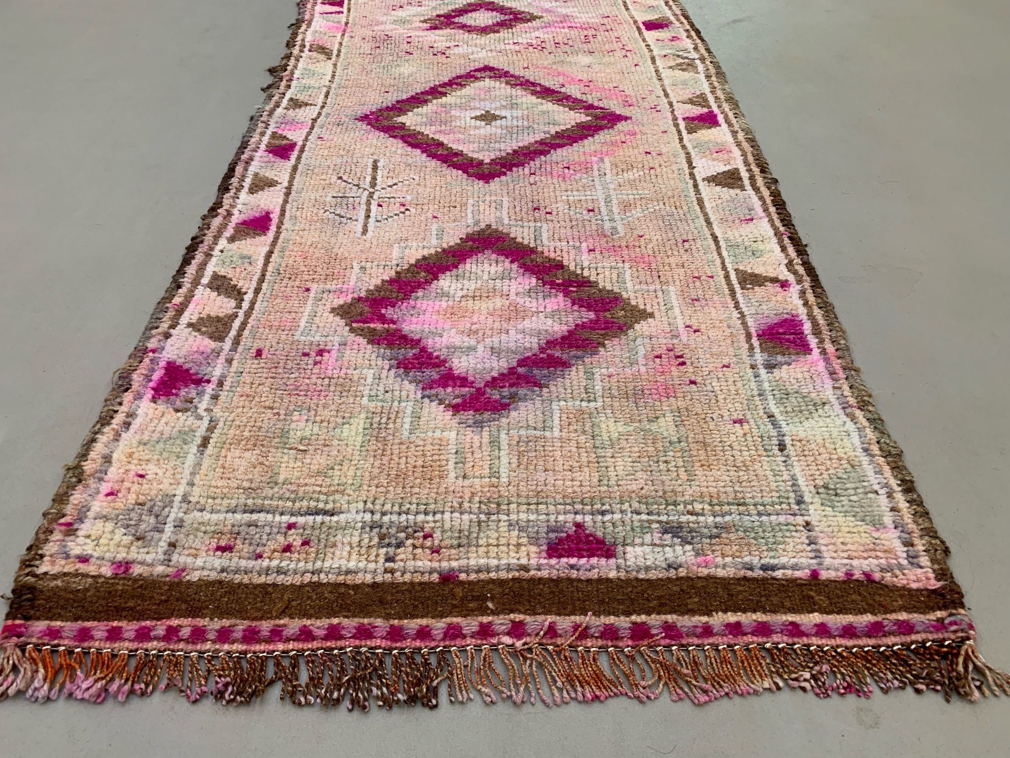 Vintage turkish runner 391x87cm