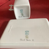 Claude Carpenet set mug square handle bamboo-tray bag holder