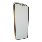 Wall mirror with brass frame, 1950s
