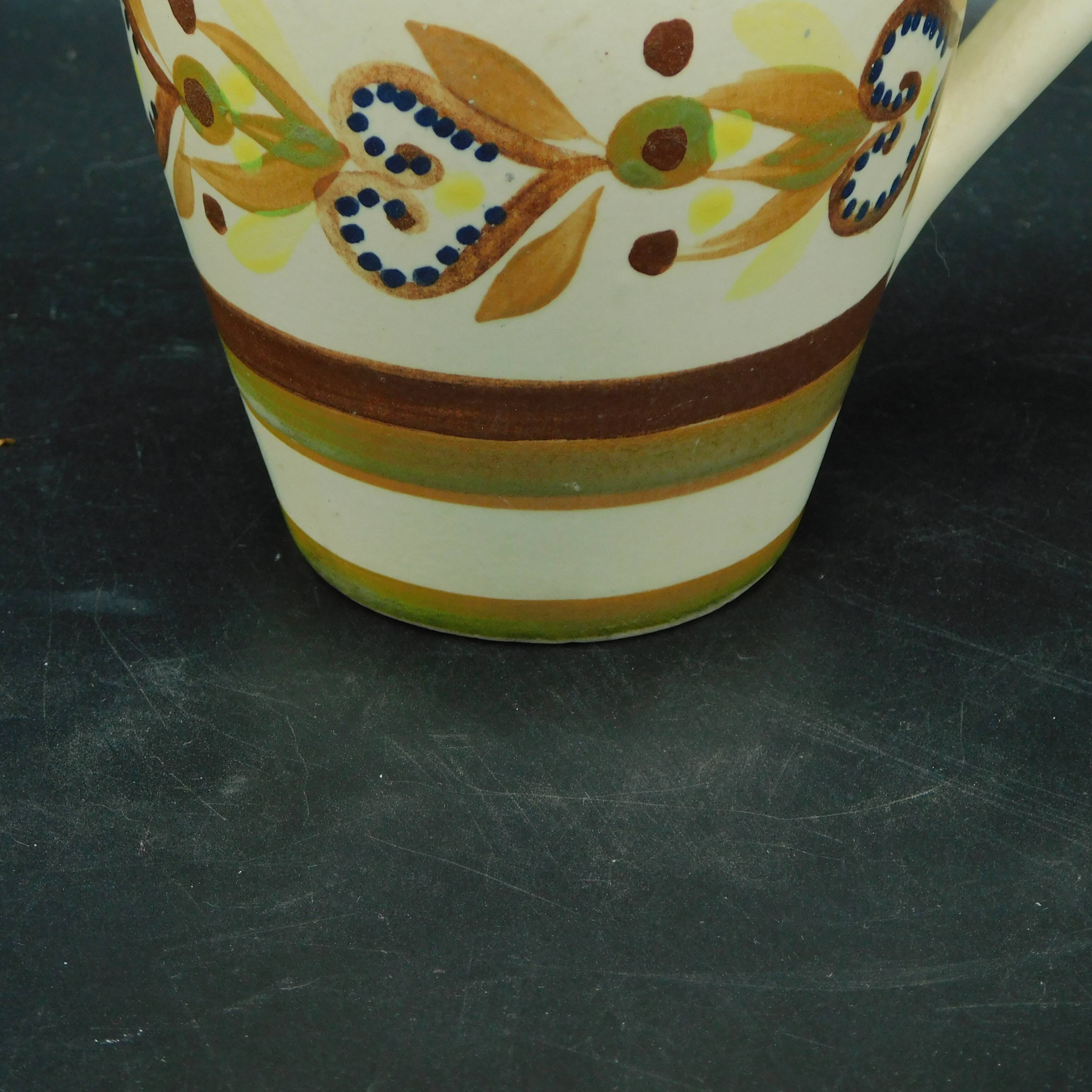 Pitcher / High Creamer HB Quimper - Hearts & Flowers