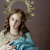 Virgin and Child walnut - XVIIth century.