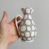 Small vintage ceramic vase or milk jug, graphic pattern