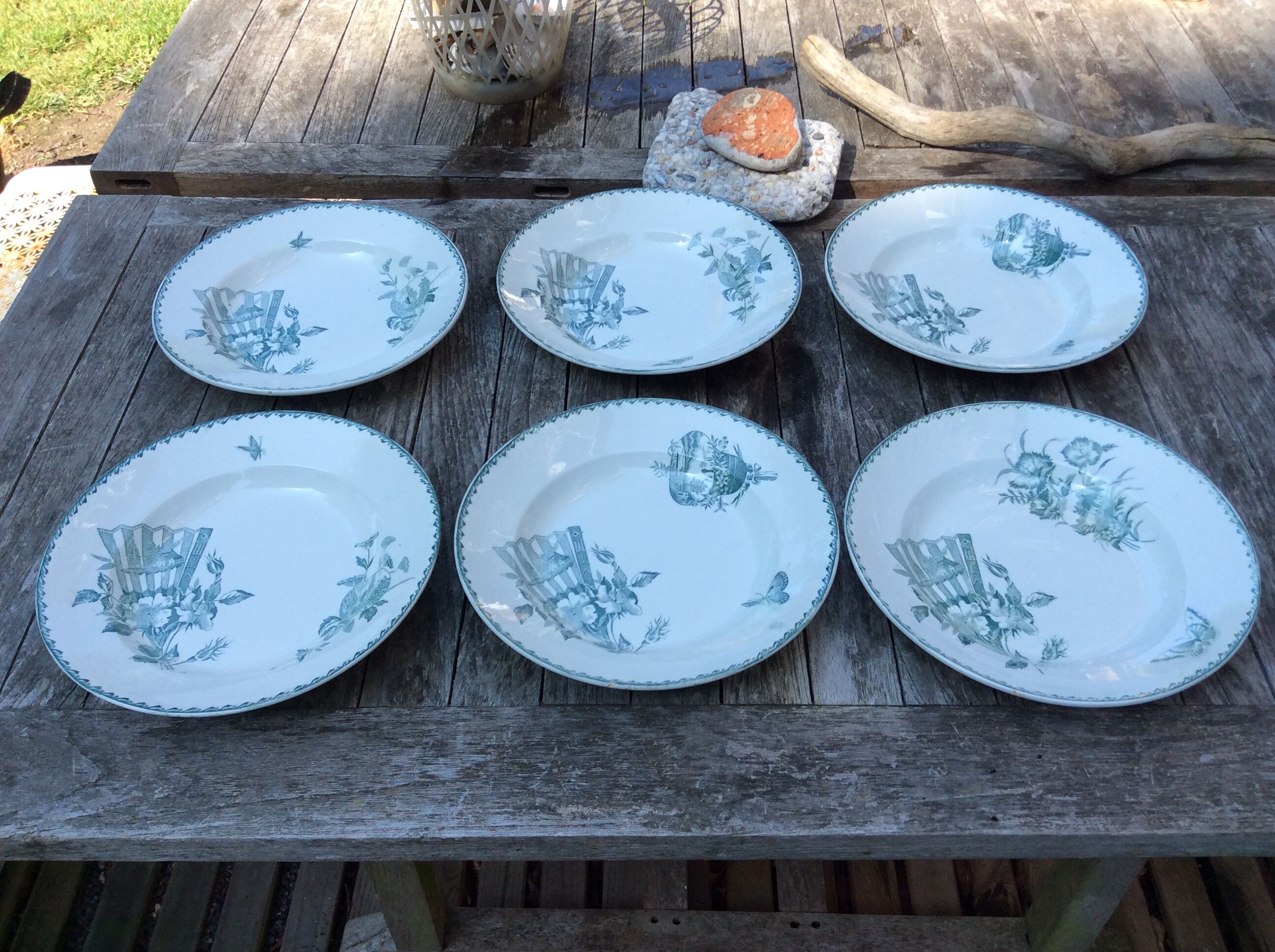Series 6 tablespoons Plate Iron Earth