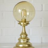 Vintage gold desk Light Hollywood Regency table bedside lamp Italy 1960's