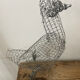 Sculpture poule en métal