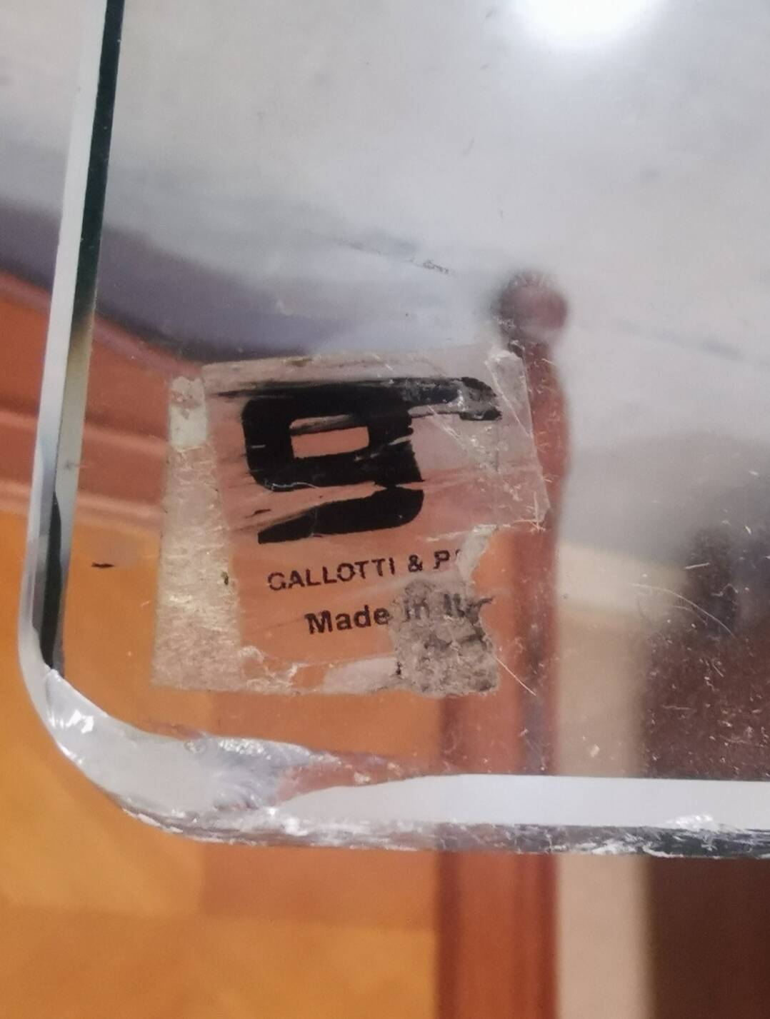 2 glass desks by Radice & Gallotti, 1970