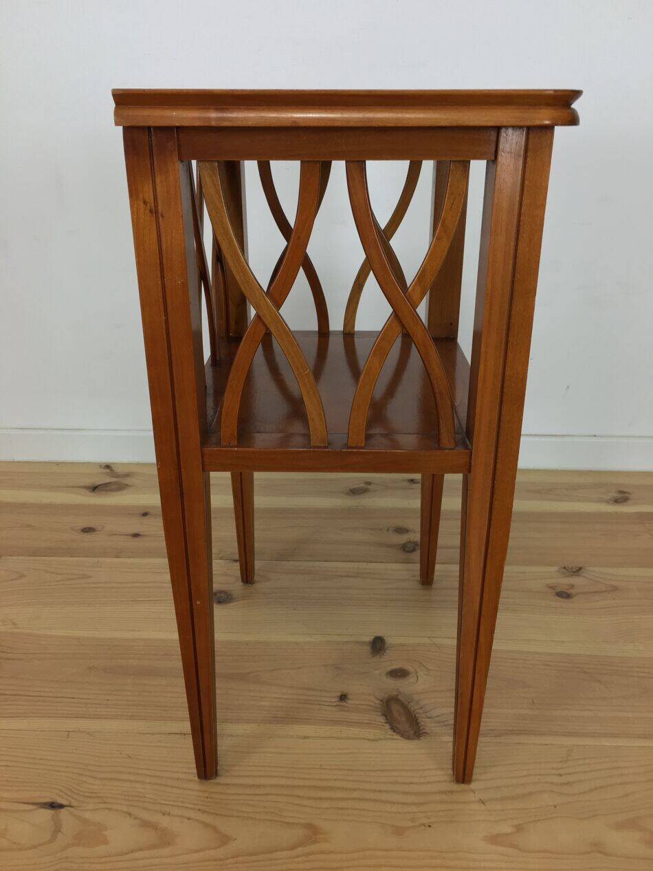 Table de chevet ou d'appoint à croisillons, bois, années 60