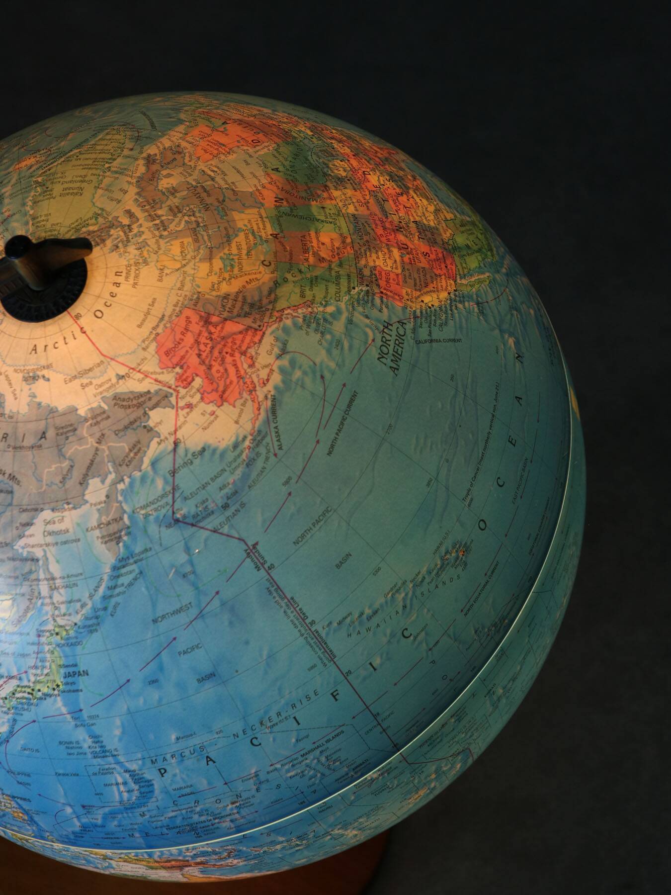 Vintage Danish Illuminated Glass Globe, 90s