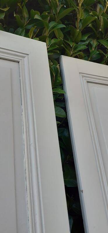 Pair of old cupboard doors h220.5xL75cm each