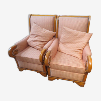 Pair of armchairs Louis Philippe style