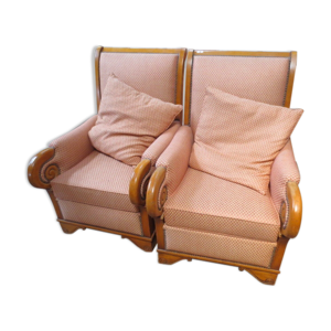 Paire de fauteuils style