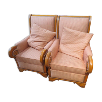 Pair of armchairs Louis Philippe style