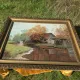 Vintage Autumn Landscape Oil Painting
