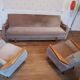 canapé daybed années 50 velour vert d'eau