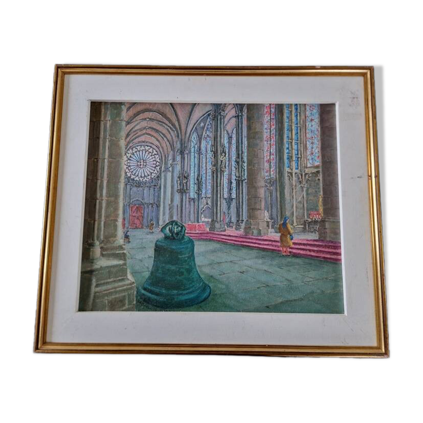 Christian Xapella (1927-2021) - Oil on canvas - Saint Nazaire Cathedral