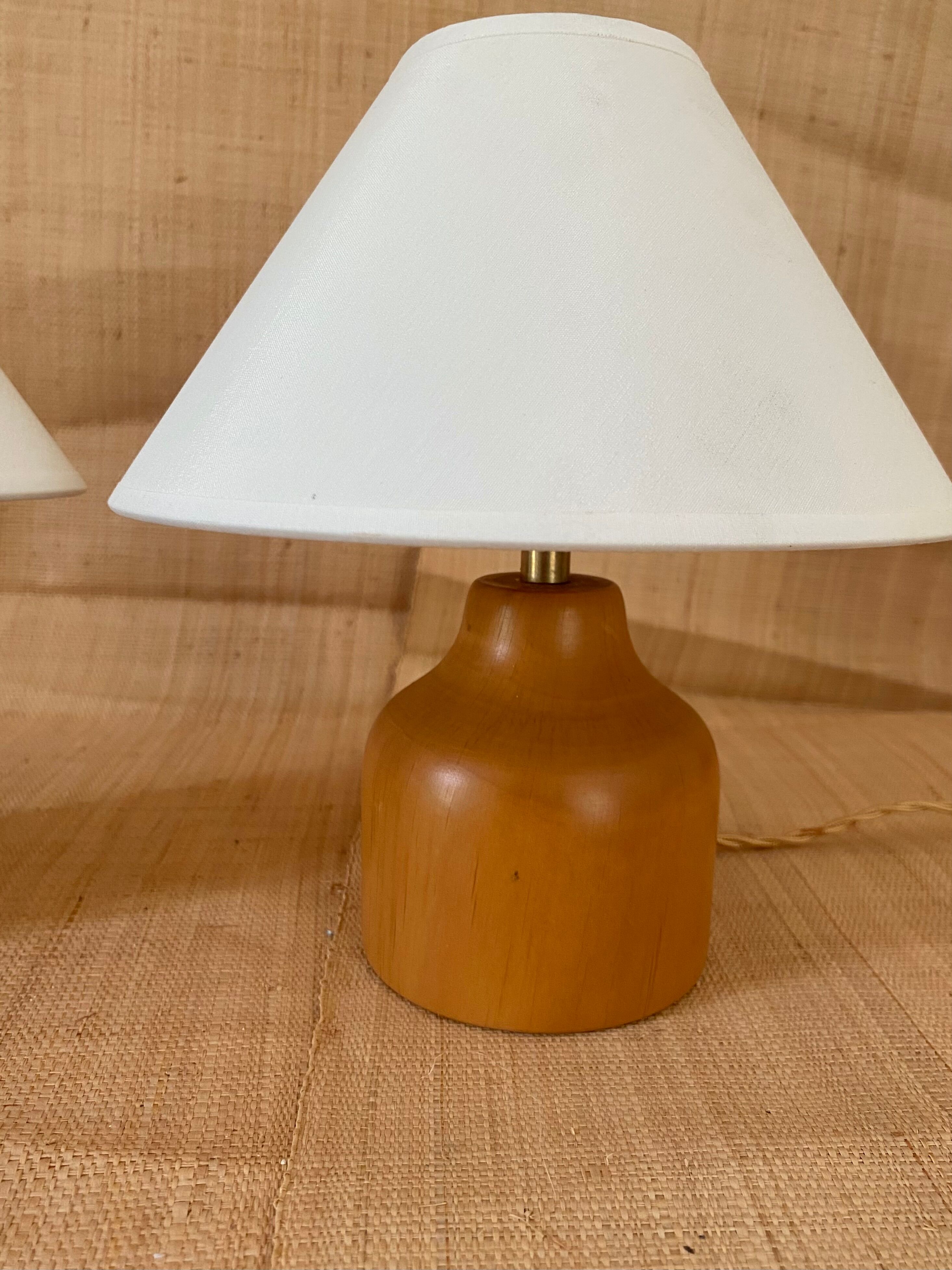 Two Danish lamps, 2x2 m of fabric cables, cotton shades.