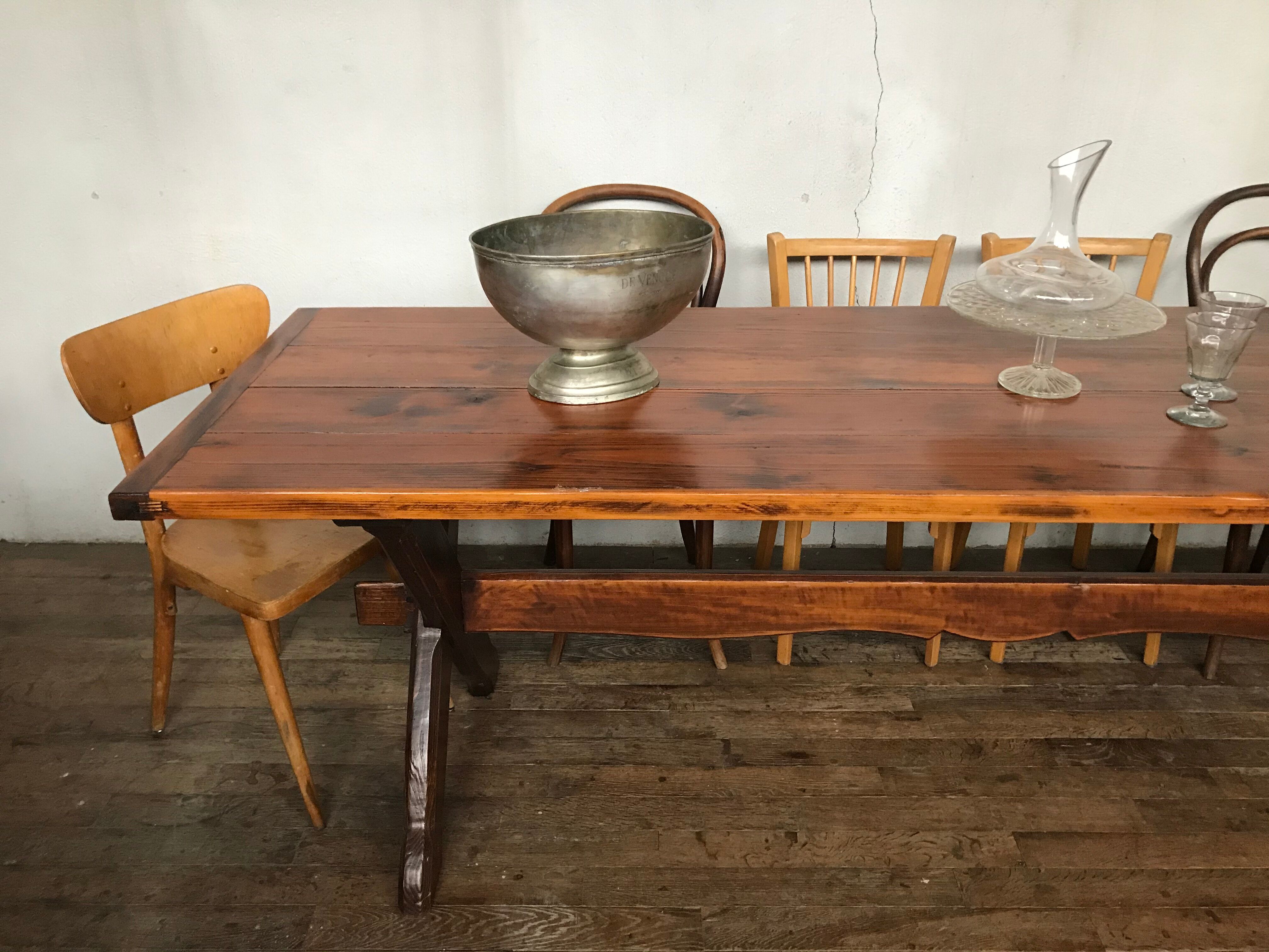 Farm table 2.5 m, in pines 1950
