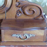 Coiffeuse noyer sculpte style louis xv rocaille 1900
