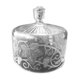 Moulded glass cheese bell Decorated with grape clusters