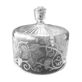 Moulded glass cheese bell Decorated with grape clusters