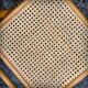 Set of 4 folding chairs in beech and caning by Habitat, 1980s.