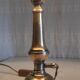 Table lamp in gilded brass and linen - mid 20th century