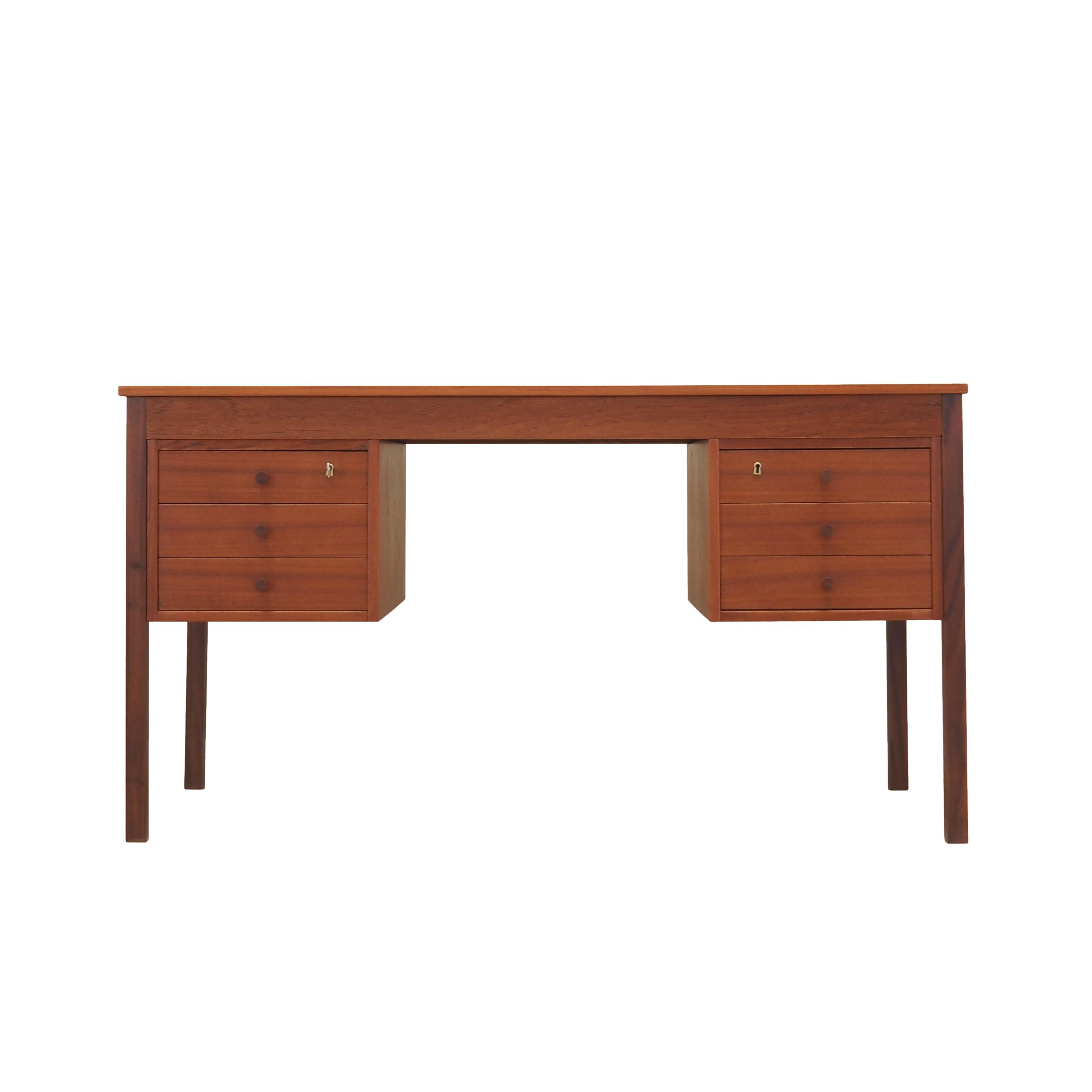 Teak desk, Danish design, 1970s, made in Denmark