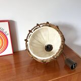 Scandinavian suspension in rattan canvas and canework 1960