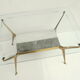 Table basse en verre et en laiton Italie 1950s