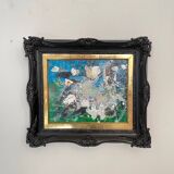 Felix Bachmann, Abstract Composition, Acrylic & Mixed Media on Board, 2022, Framed