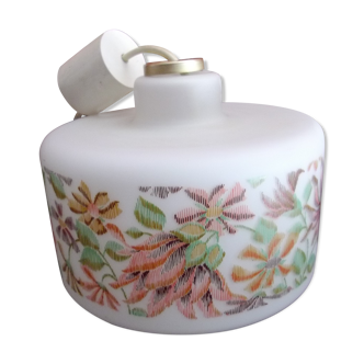 Suspension vintage opaline motifs fleurs